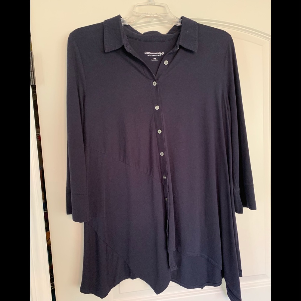 Soft Surroundings Navy Tunic
